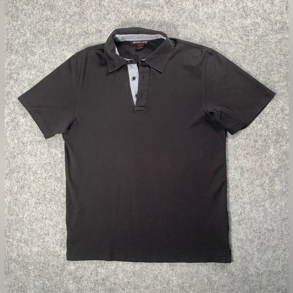 Michael Kors Men's Black Short-Sleeve Polo
